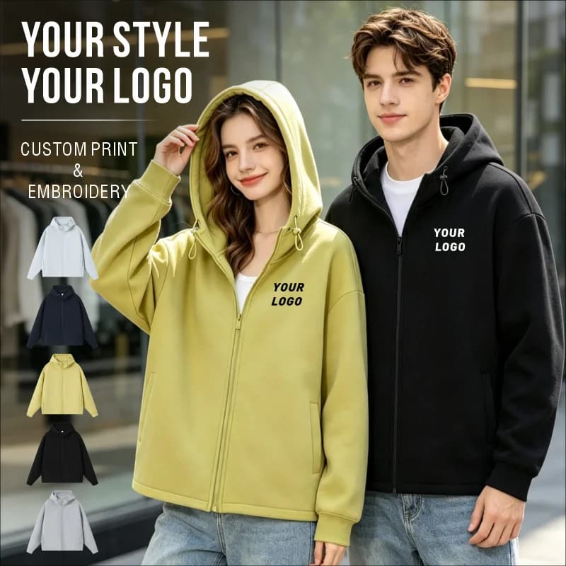 Unisex Liquid Ammonia Zip-Up Hoodie NEW Spring Fall Thin High Quality Custom Print Embroidery Logos Text Casual Top Mens Womens