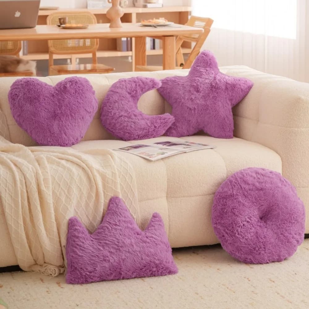 Cuscino Decorativo Versatile, Comodo Cuscino Lombare per Divano, Arredo Casa per Soggiorno, Cuscino Decorativo in Peluche a Forma di Stella e Luna Irregolare 2026