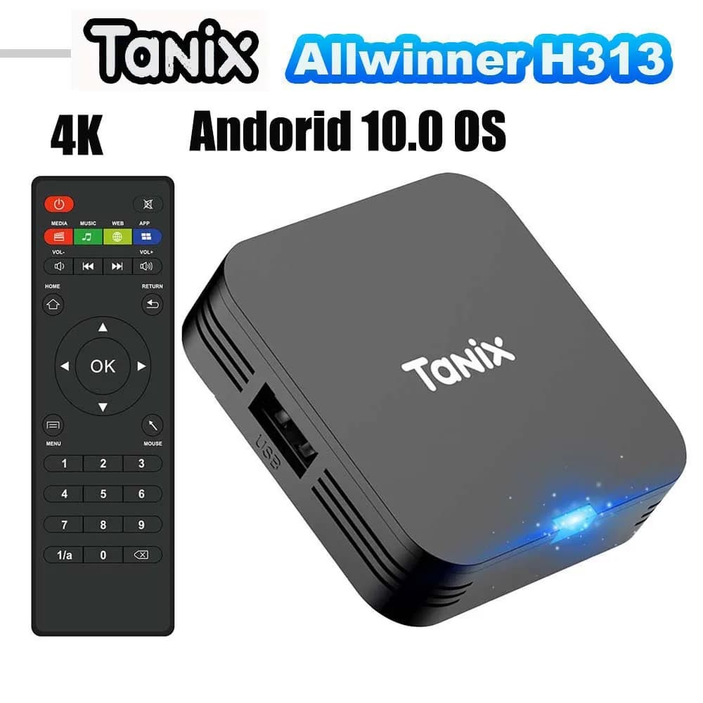 TANIX TX1 Android 10.0 Allwinner H313 Quad Core 4K HDR Mini gioco TV Stick 2.4G Wifi RAM 1GB 2GB ROM 8GB 16GB Smart TV Box