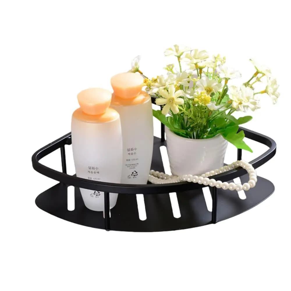 Set di Accessori per Bagno in 5 Pezzi Nero: Gancio per Accappatoio, Porta Asciugamani, Mensola, Porta Carta Igienica, Porta Spazzolino, Cestello Doccia, Personalizzabile