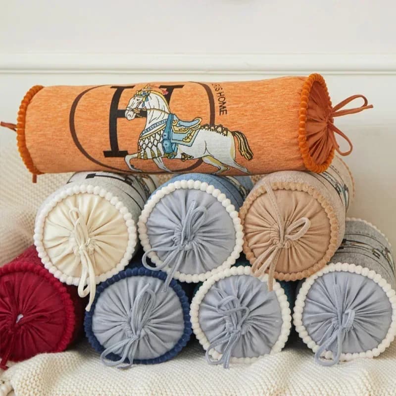 Cuscino per pisolino jacquard in ciniglia a forma di caramella per la casa o il cuscino del divano da viaggio per la casa, il soggiorno, il cuscino per lo schienale del comodino B0