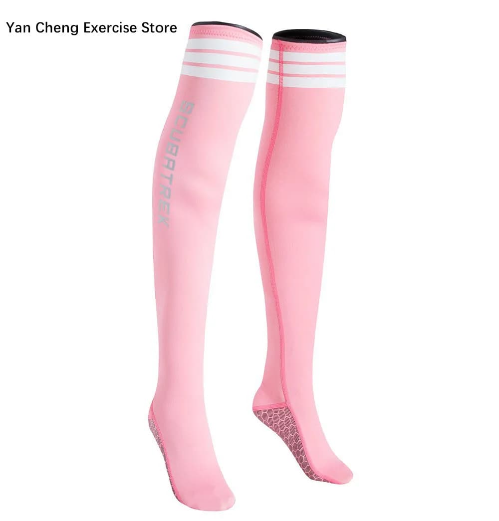 Mute Pink 1.5mm Sock Long Dive Boot Hot Women Water Shoes Snorkeling Surf Water Shoes Neoprene Non-slip Diving Equipment