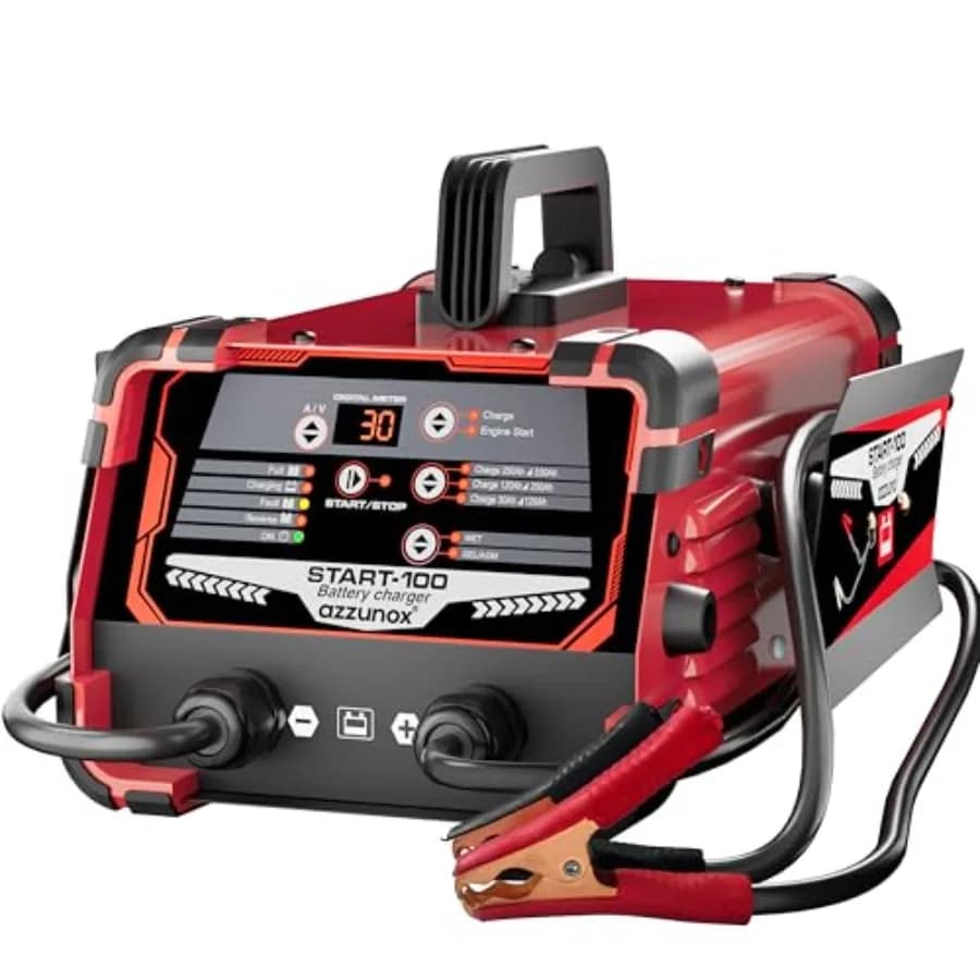 Caricabatterie per Auto 12V 24V, Avviatore di Emergenza 0-30A, Mantenitore Automatico di Carica, 130 Ampere di Avviamento, Avviatore Intelligente a Corrente Continua