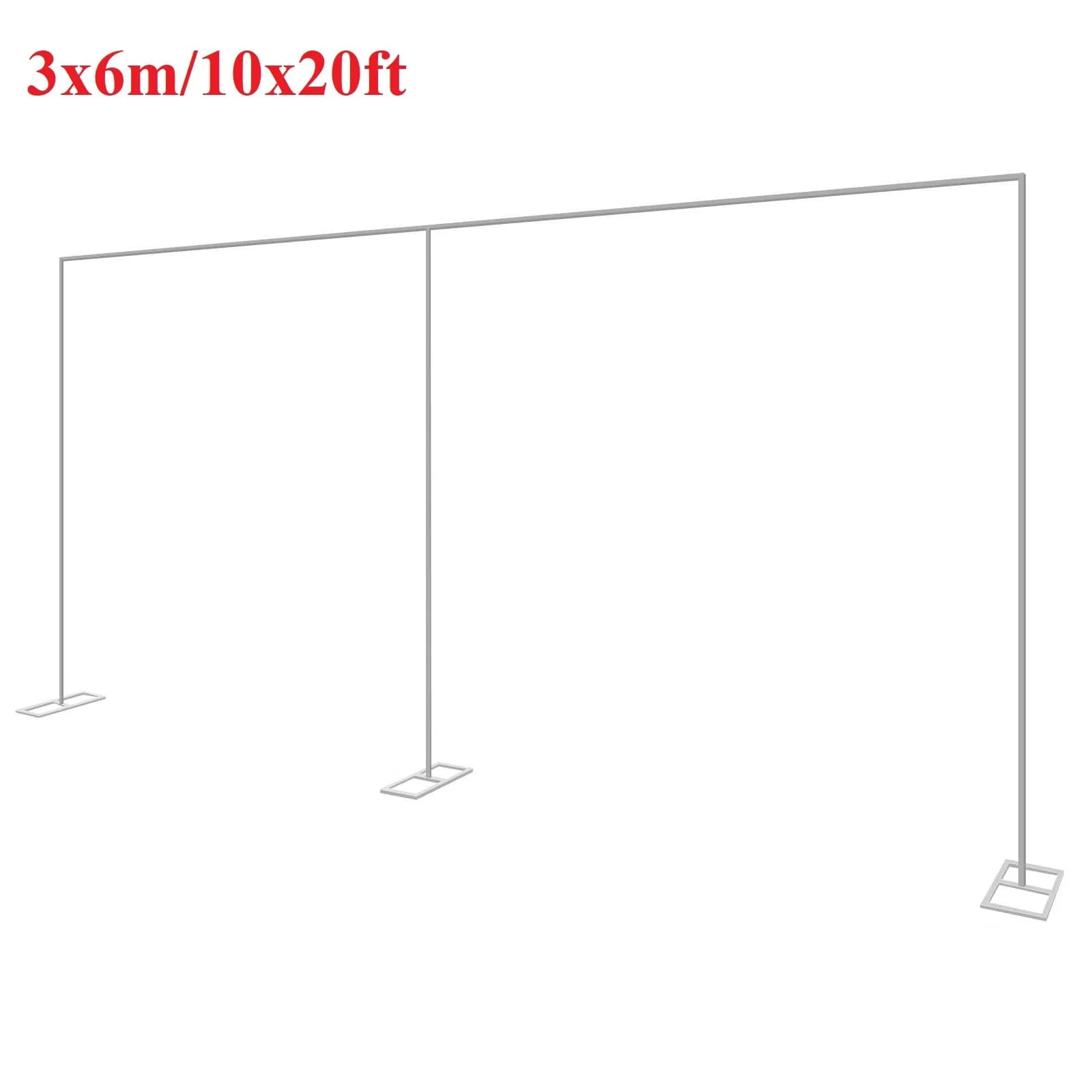 3x6m/10x20ft Metal Arch of Wedding Stand Heavy Duty Photography Background Tent Frame Balloon Decoration Flowers Cream Support for Plants