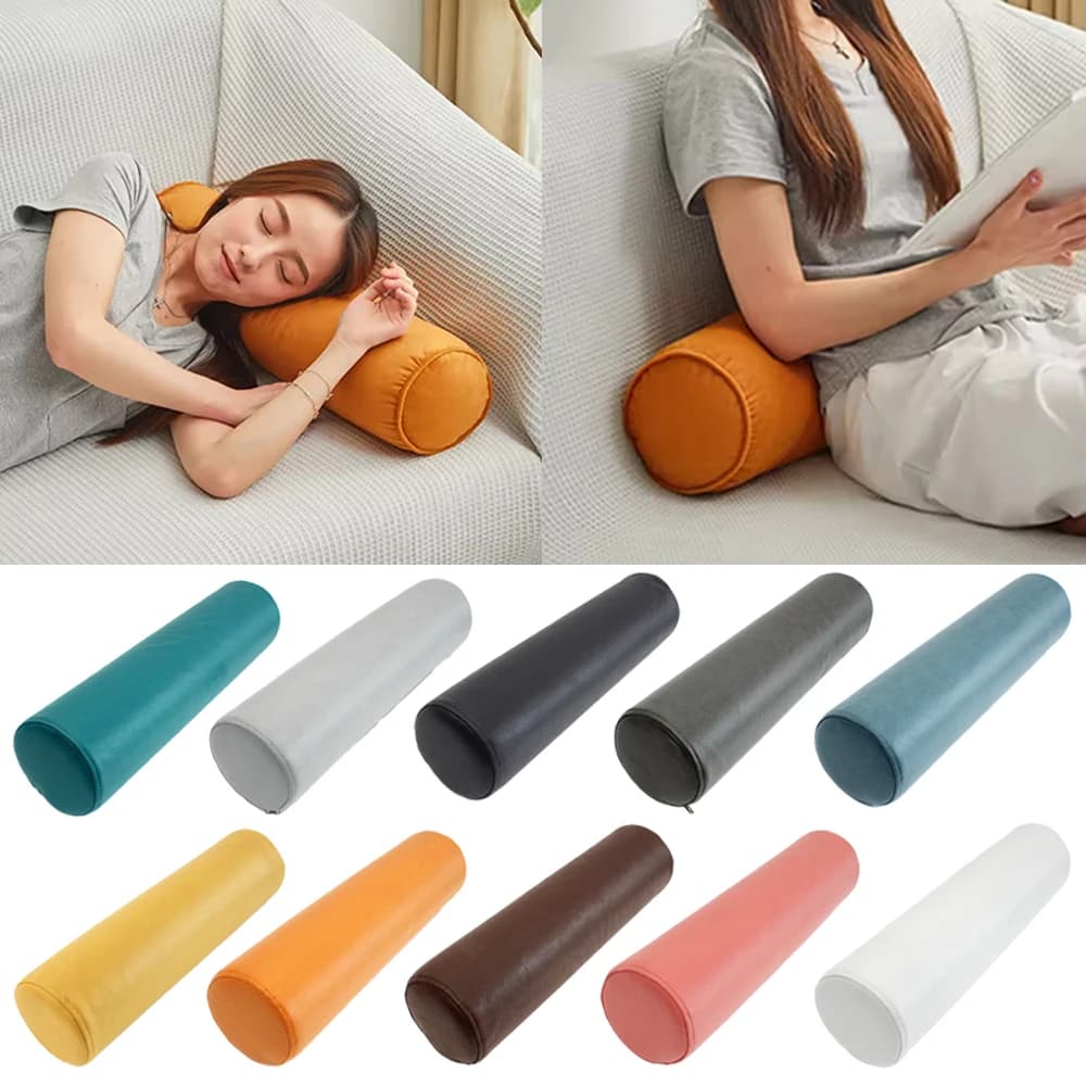Cylindrical Cushion Padded for Sofa, Lumbar Support, Long Soft Pillow for Neck, Head Poggia, Legs and Back