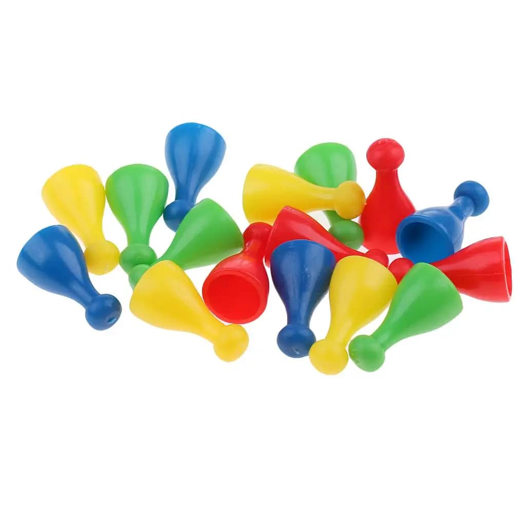Set di ricambio per pezzi degli scacchi in plastica da 16 pezzi, parti di gioco per scacchi di ricambio Accessori per scacchi Ludo per ragazzi e ragazze