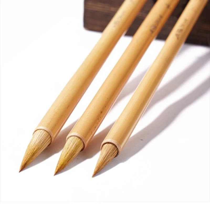 Weasel Hair Calligraphy Brush Set Regular Script Writing Brush Chinese Painting Watercolor Landscape Flower Bird Painting Brush
