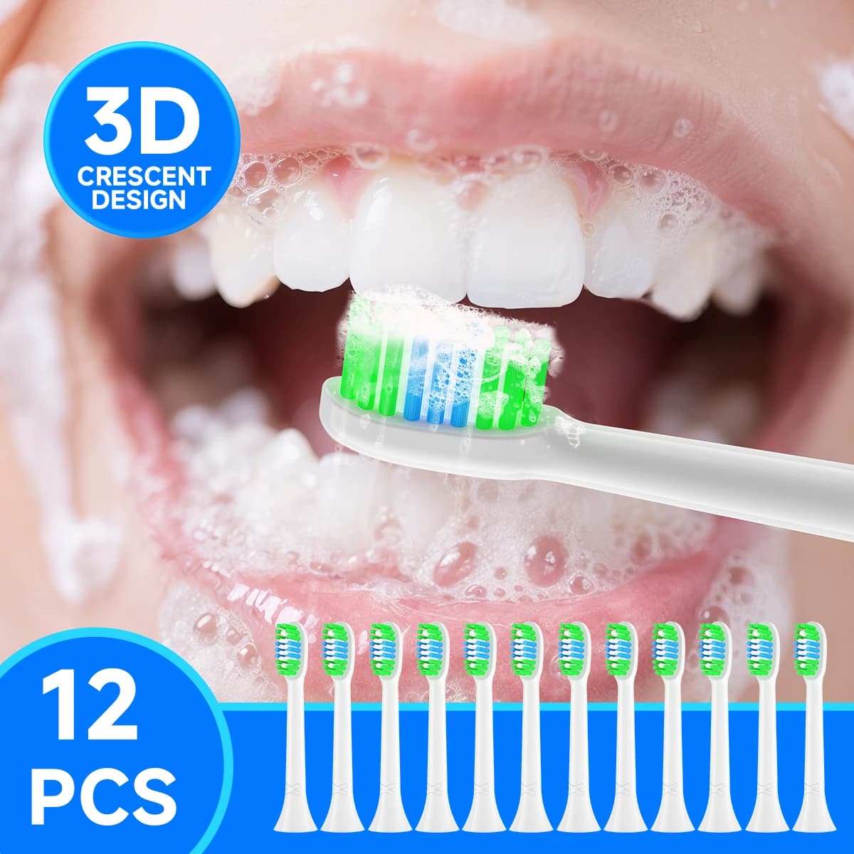 Replacement heads compatible with Philips Sonicare DiamondClean HX5/HX6/HX7/HX9 HX6064 electric toothbrush heads