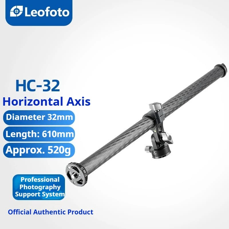 Leofoto HC-32 Horizontal central column Carbon fiber overview with serrated closure Multi-function central column Photography