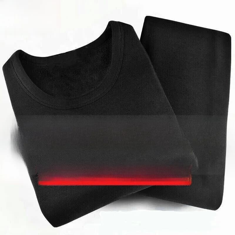 Men's Thermal Underwear Set Fleece Lined Thickened Autumn Clothes Anti Cold Cotton Wool Shirt Autumn Winter Warmth Set