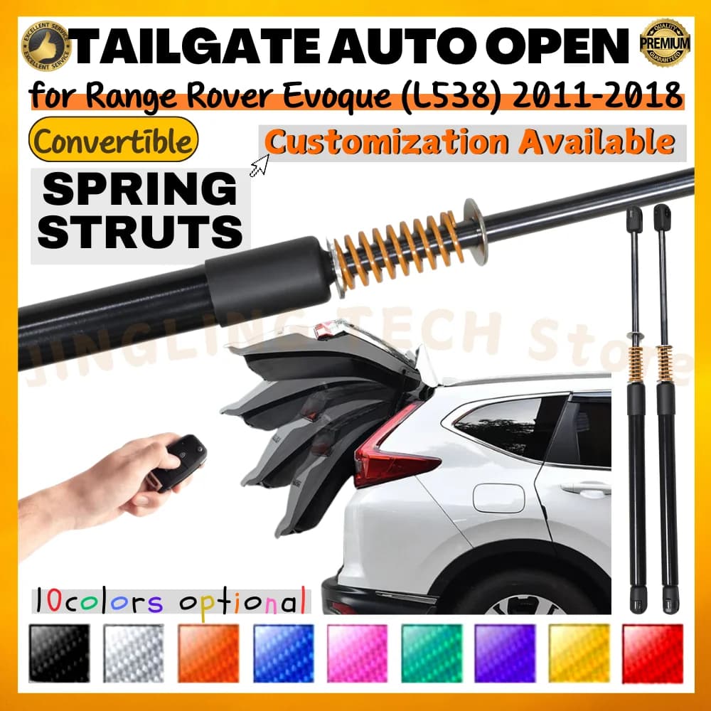 Qtà(2) Ammortizzatori per bagagliaio con molla per Range Rover Evoque (L538) Convertible 2011-2018 389MM Portellone posteriore Ascensore Supporta ammortizzatore