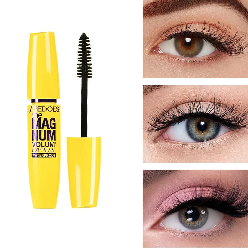 Mascara Impermeabile - Formula a Lunga Durata per Ciglia Folte e Voluminose, Mascara Nero Naturale Modulabile