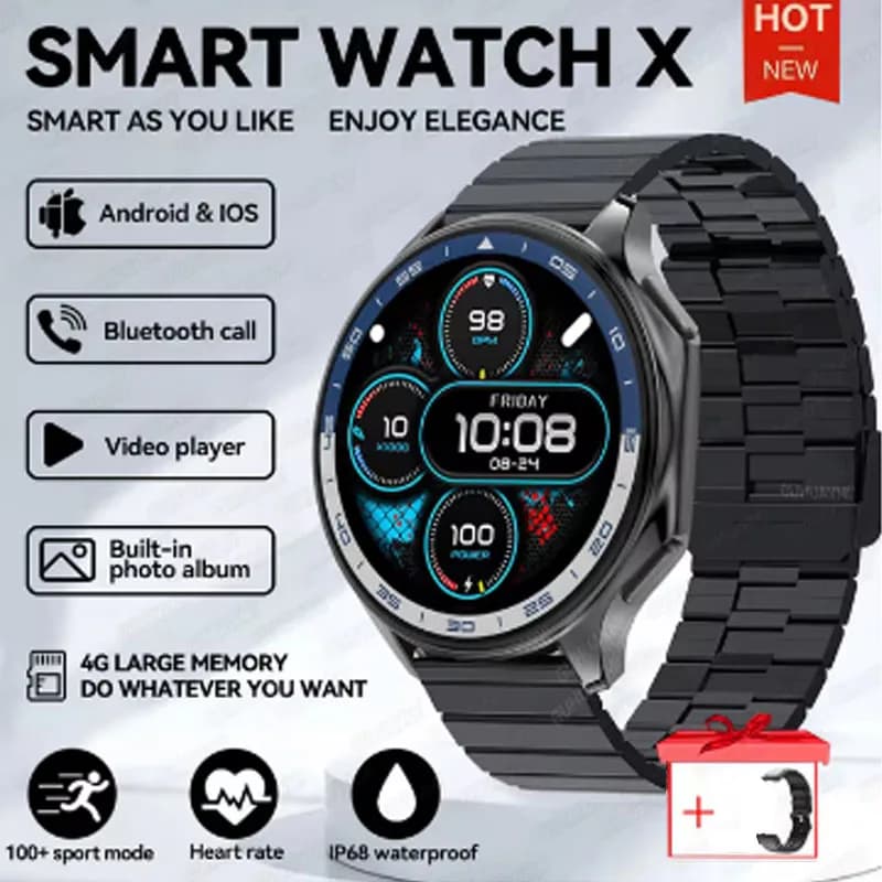 New for Xiaomi Mi 11X Pro Honor X7 Smart Watch 4G Memory Music Video Call Bluetooth IP68 Smartwatch Waterproof TWS
