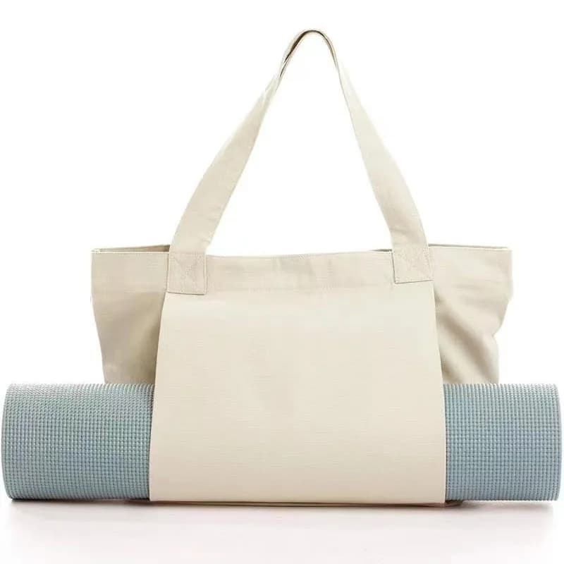 Borsa da Yoga per Donna, Borsa Sportiva Porta Tappetino Yoga, Borsa Tote in Tela per Pilates, Viaggio, Ufficio e Spiaggia