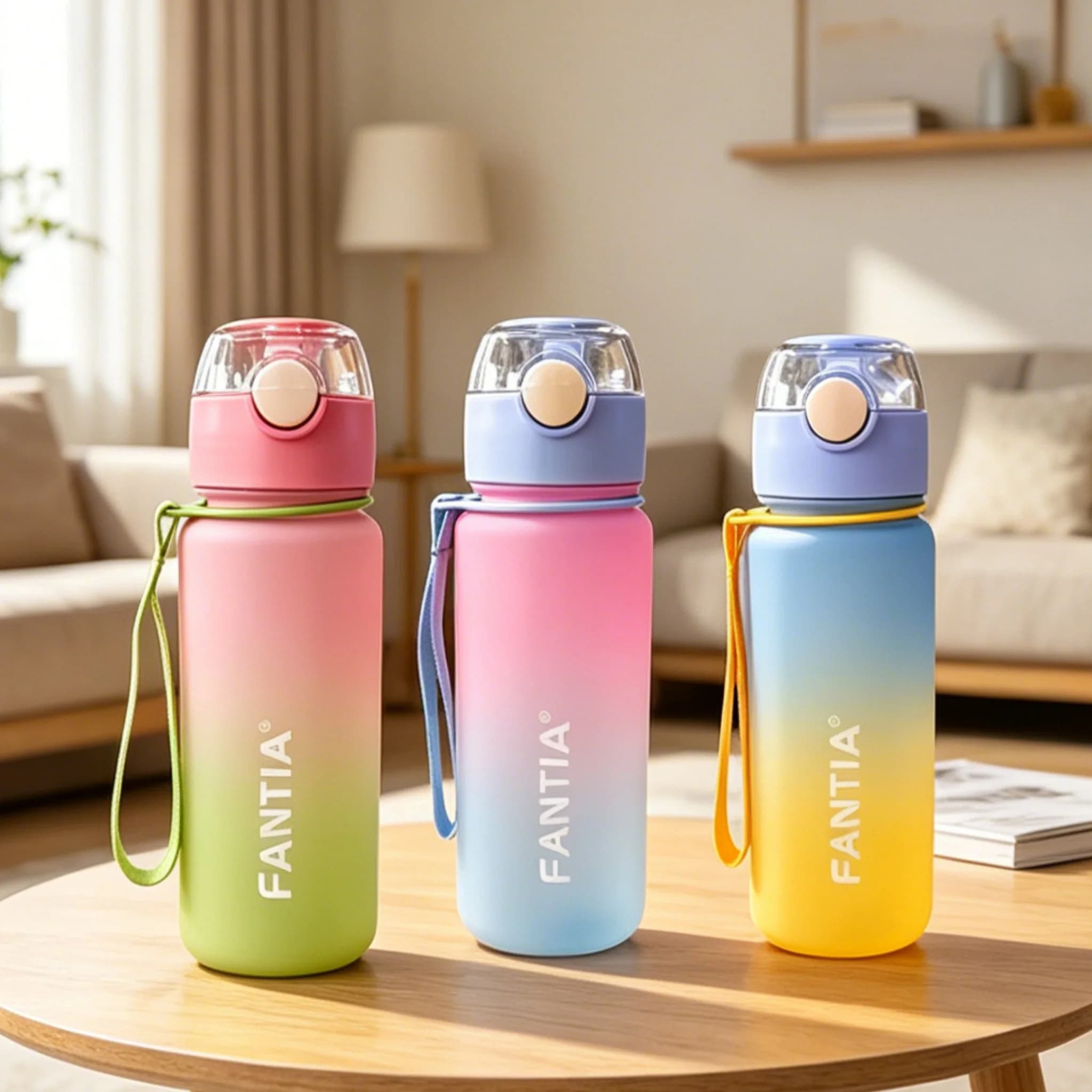 Branded Frosted Premium Minimalist Water Bottle, Lightweight and Leakproof, with Portable Lanyard, Suitable for Daily Fitness