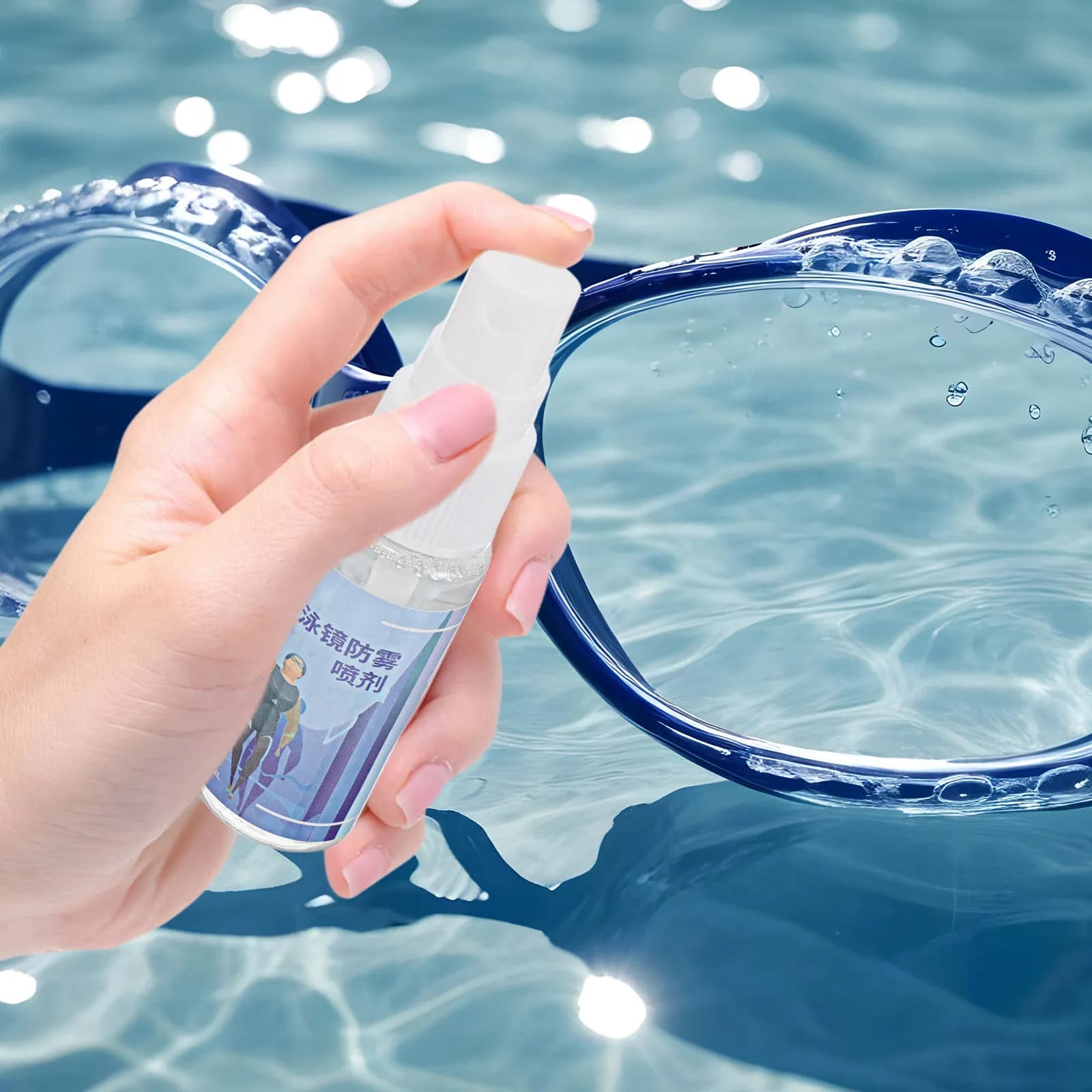 Spray Antiappannamento per Occhialini da Nuoto, Detergente per Lenti di Occhiali di Sicurezza, Spray Antiappannamento per Maschere da Immersione e Occhiali in Plastica