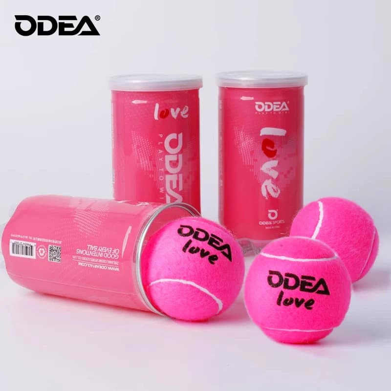 ODEA Pallone da allenamento professionale da tennis rosa 2 palline/barile Palline da partita Elevata elasticità Resistente Durevole Excesice Outdoor Traini