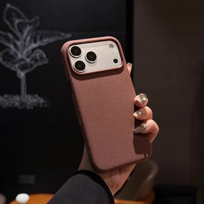 Luxury Woven Tech Fabric Magnetic Phone Case For iPhone 17 Air 16 15 Plus 14 13 12 11 Pro Max For MagSafe Slim Shockproof Cover
