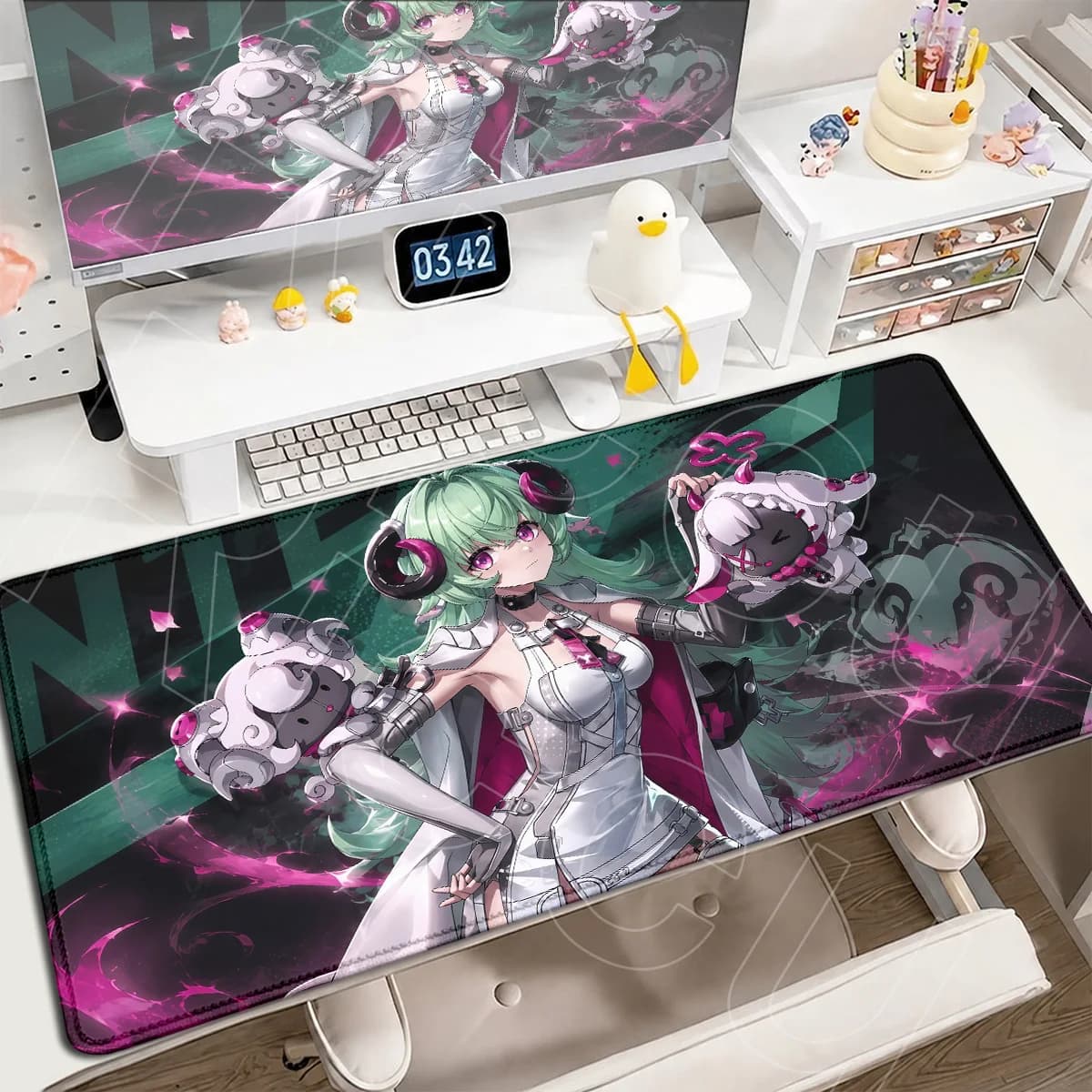 Non-slip Rubber E-sport Gaming Carpet XXL Office Laptop Desktop Keyboard Mat Kawaii Girl Iroi Neverness to Everness NTE Mousepad