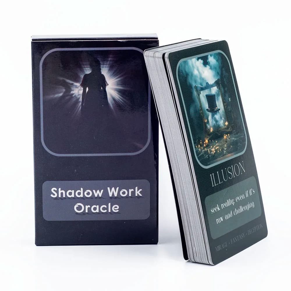 Shadow Work Oracle per feste in famiglia Mazzo di gioco Fortune Borad di alta qualità con 33 carte di divinazione visioni inglesi 10,3 * 6,1 cm