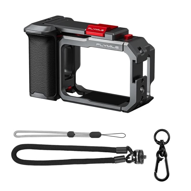 For Insta360 Go Ultra Street Camera Handle Set Clip-on Mounting Accessories for Black Aluminum Alloy Action Camera