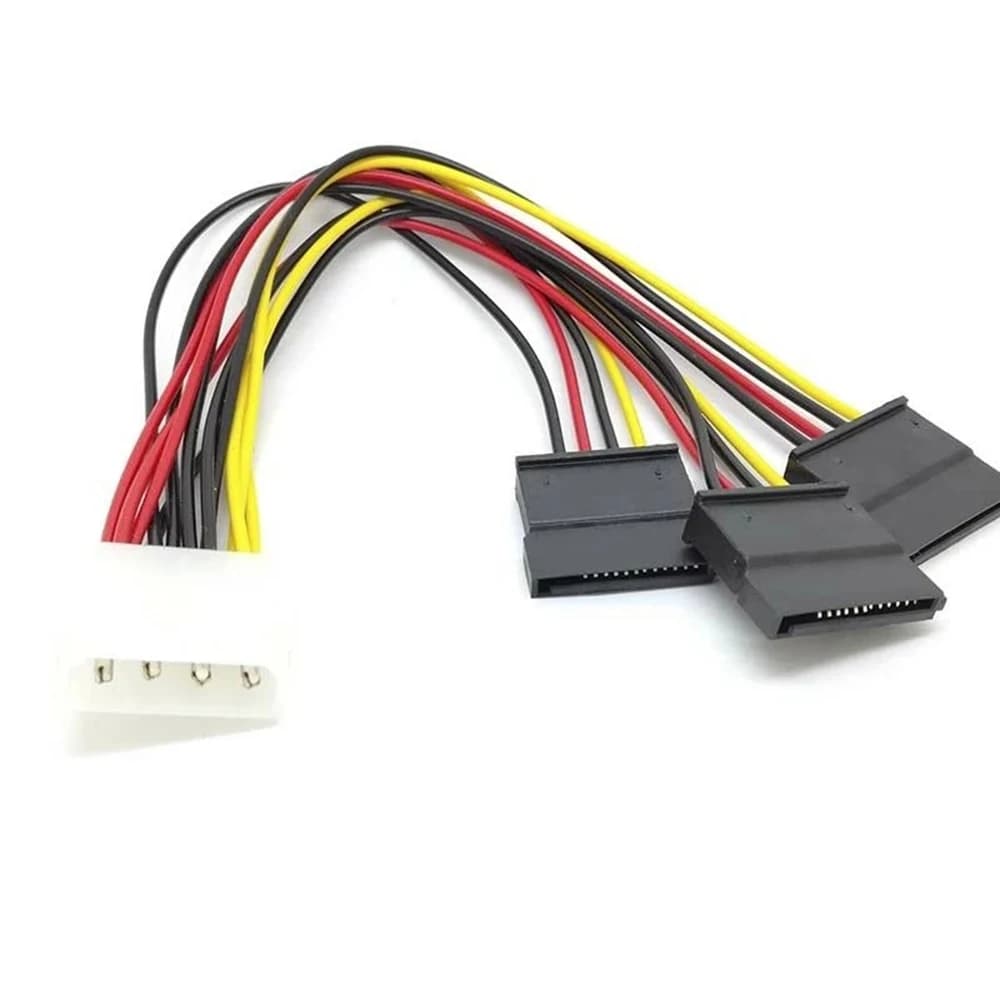 1 pz 4 Pin IDE Molex A 3 Serial ATA SATA Splitter di Alimentazione Cavo di Prolunga Connettori Connessione Del Computer E Plugin