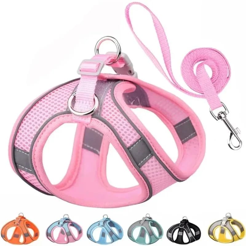 Dog Strap 1.5m Tank Top Rope Reflective Breathable Adjustable Suitable for Outdoor Strolling of Small and Medium Sized Dogs