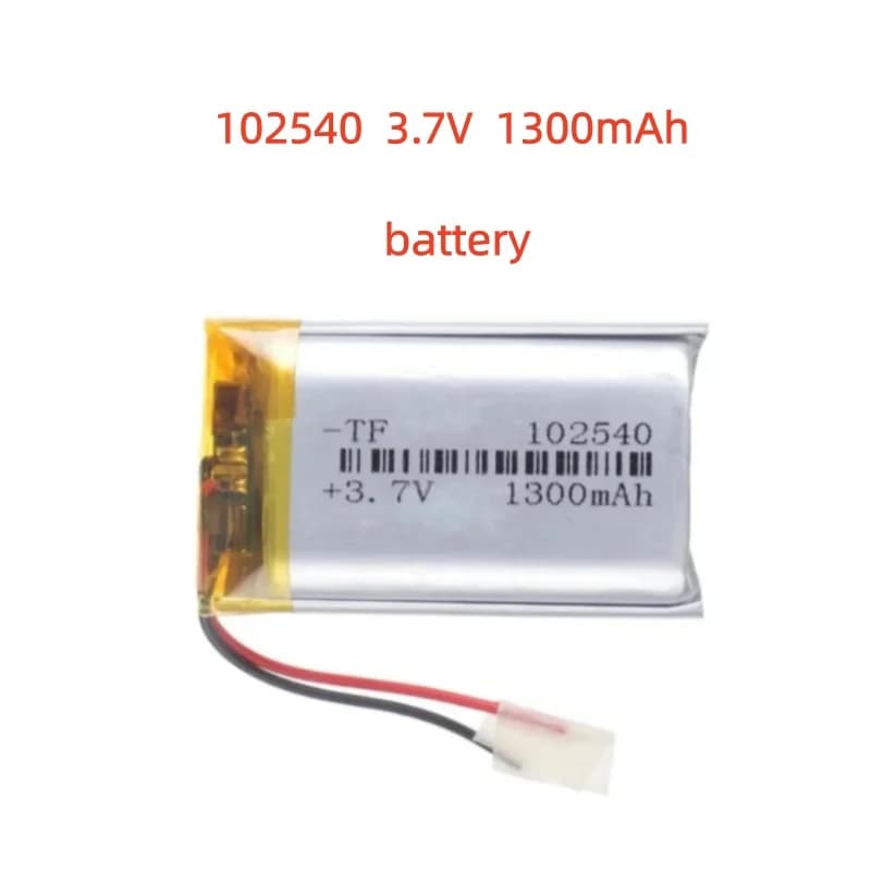 Batteria ricaricabile LiPo 3.7V 1300mAh 102540, cella ai polimeri di litio per GPS, power bank, giocattoli intelligenti, altoparlante Bluetooth