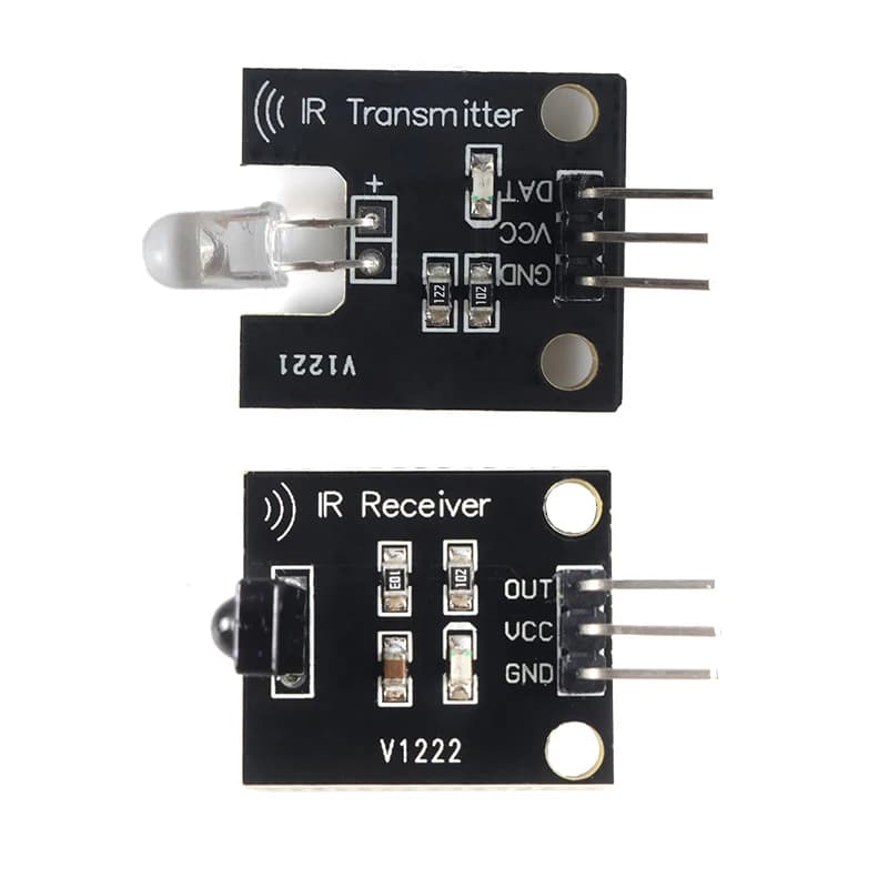 Kit modulo sensore trasmettitore e ricevitore a infrarossi IR per Arduino | Portata 38KHz 10M | Set coppia digitale 5V