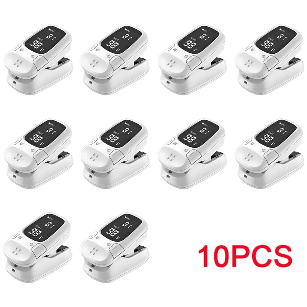 Home Use Portable Oximeter, Cardiac Frequency Meter and Saturation, Medical OLED Oximeter Portable for Oxygen in Blood, 10 Pieces