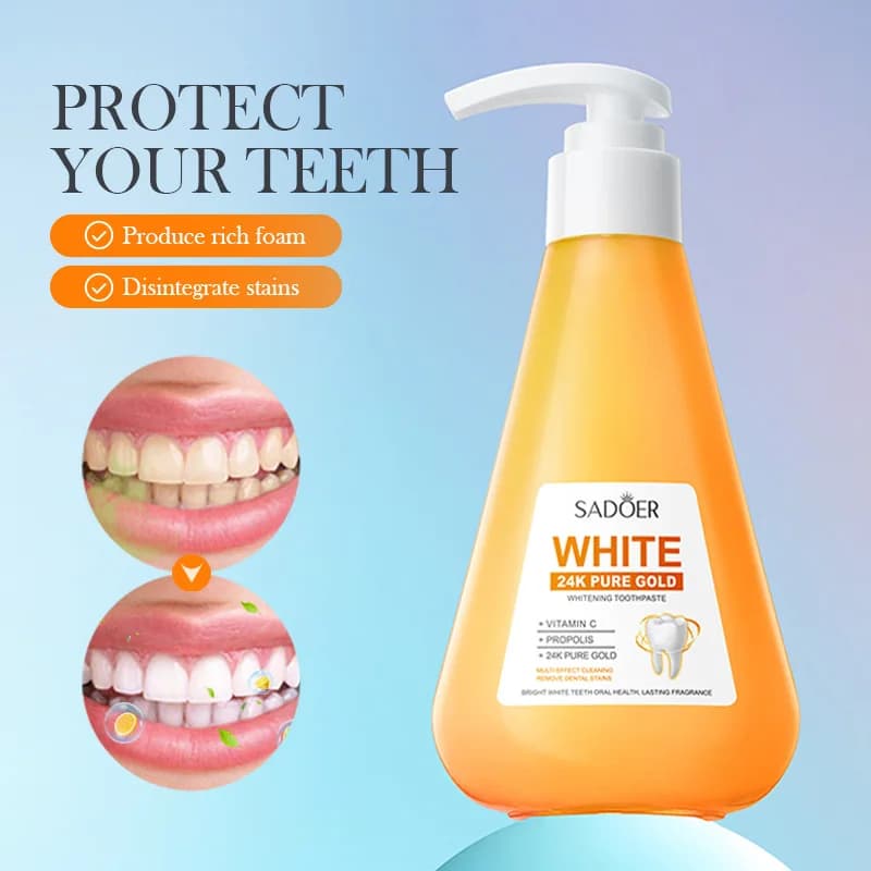 24K Gold Factor Tooth Whitening Tooth Cleansing Deep Teeth Gap Tooth Cool