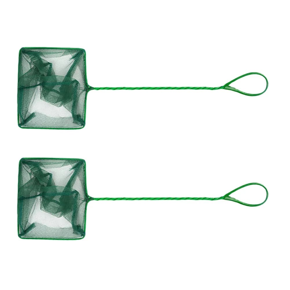 2 Pezzi Rete da Pesca in Plastica Robusta per Acquari, Fiumi e Torrenti, Sicura per Catturare Pesci e Gamberetti, Multiuso per Pulizia Acquario