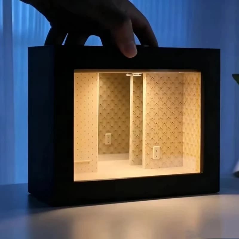 Office Desk Decor Frame Lighted 3D Abyss Mirror Home Decor Desktop Frame Ornament For Homeowners Renters Women Men Home