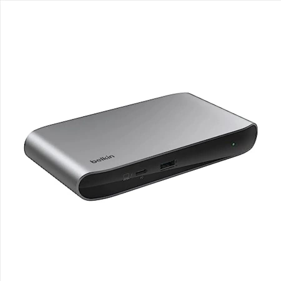 Docking Station Thunderbolt 4 per uso ufficio, alluminio, argento, 96W PD + supporto per doppio display 4K