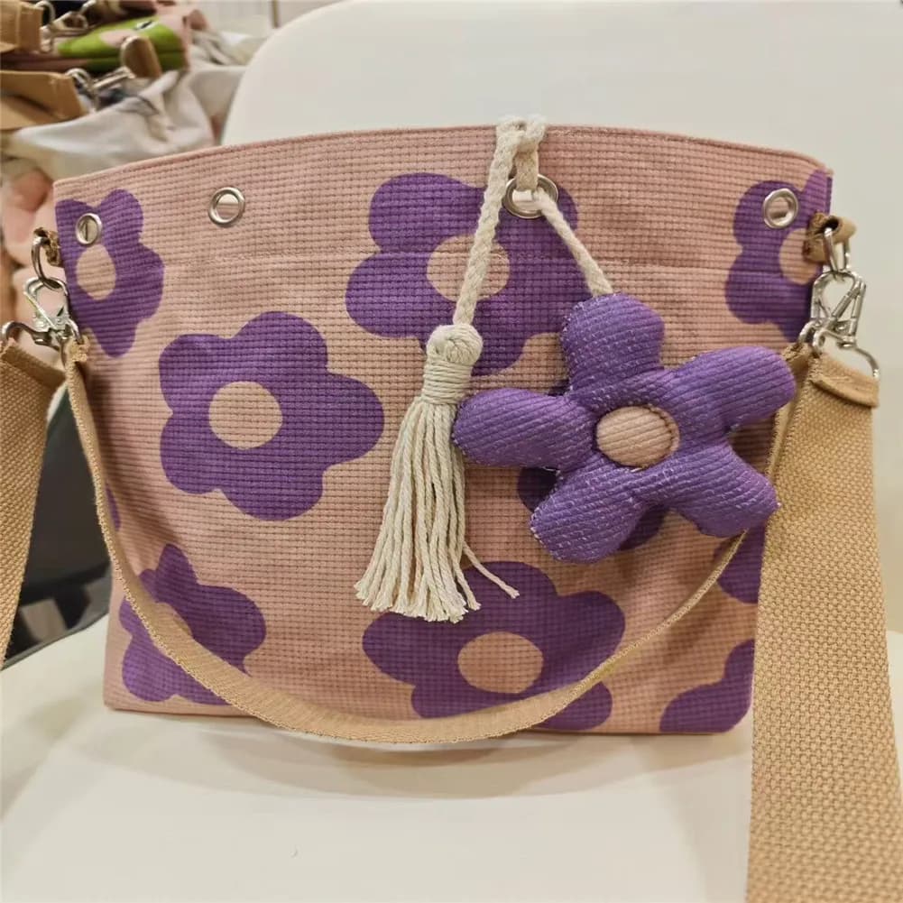 Women Textile Boho Beach Handbags Lightweight Crossbody Shoulder Bag Crochet Handbags for Travel Shopping Work Dating Use