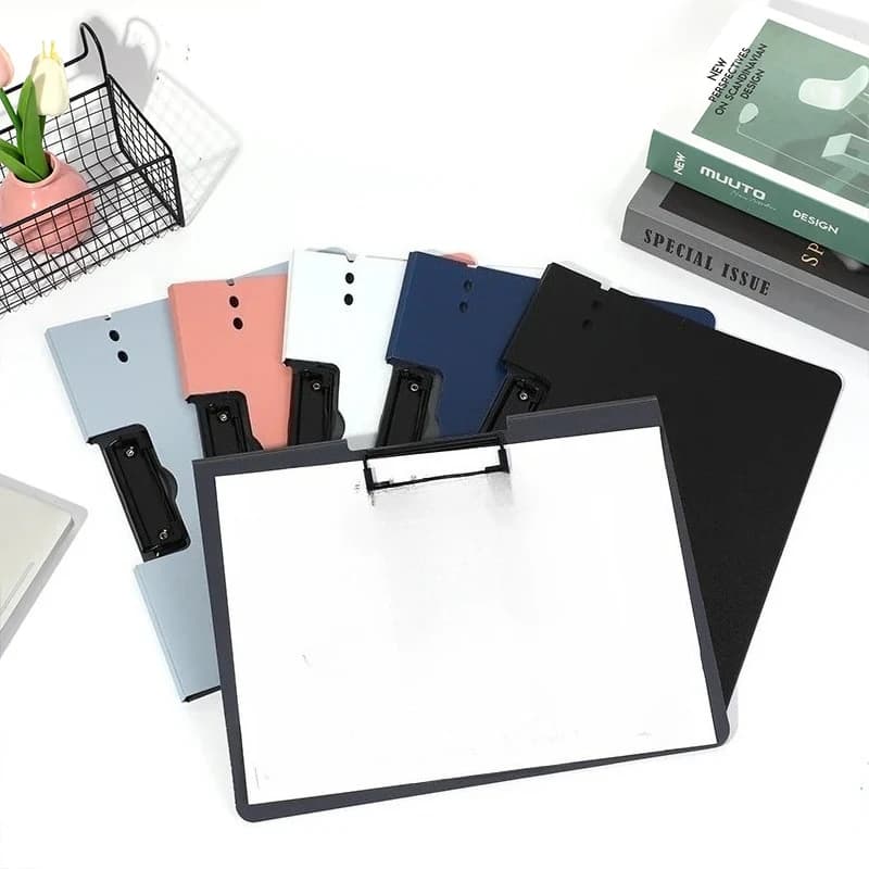 Cartella Portadocumenti A4 con Copertina, 3 Colori, Organizzatore Documenti, Portablocco, Cancelleria per Ufficio e Scuola