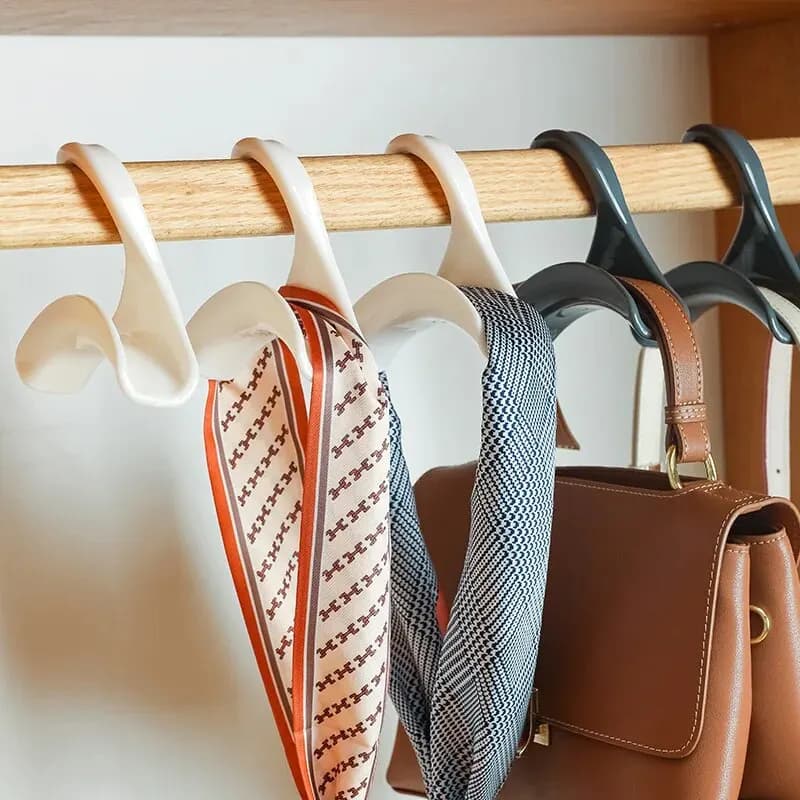 1pc Stackable Hanger Connection Hooks, Widened Plastic Space Saving Hooks, Multifunctional Organizer for Bags & Hats
