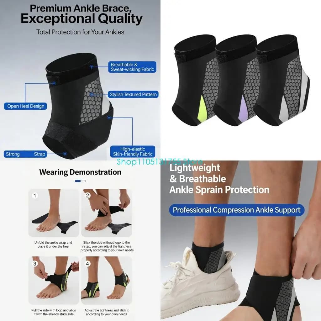 K0EF Cavigliera con cinturino regolabile Stabilizzatori supporto per caviglia atletica per prevenzione degli infortuni nel
