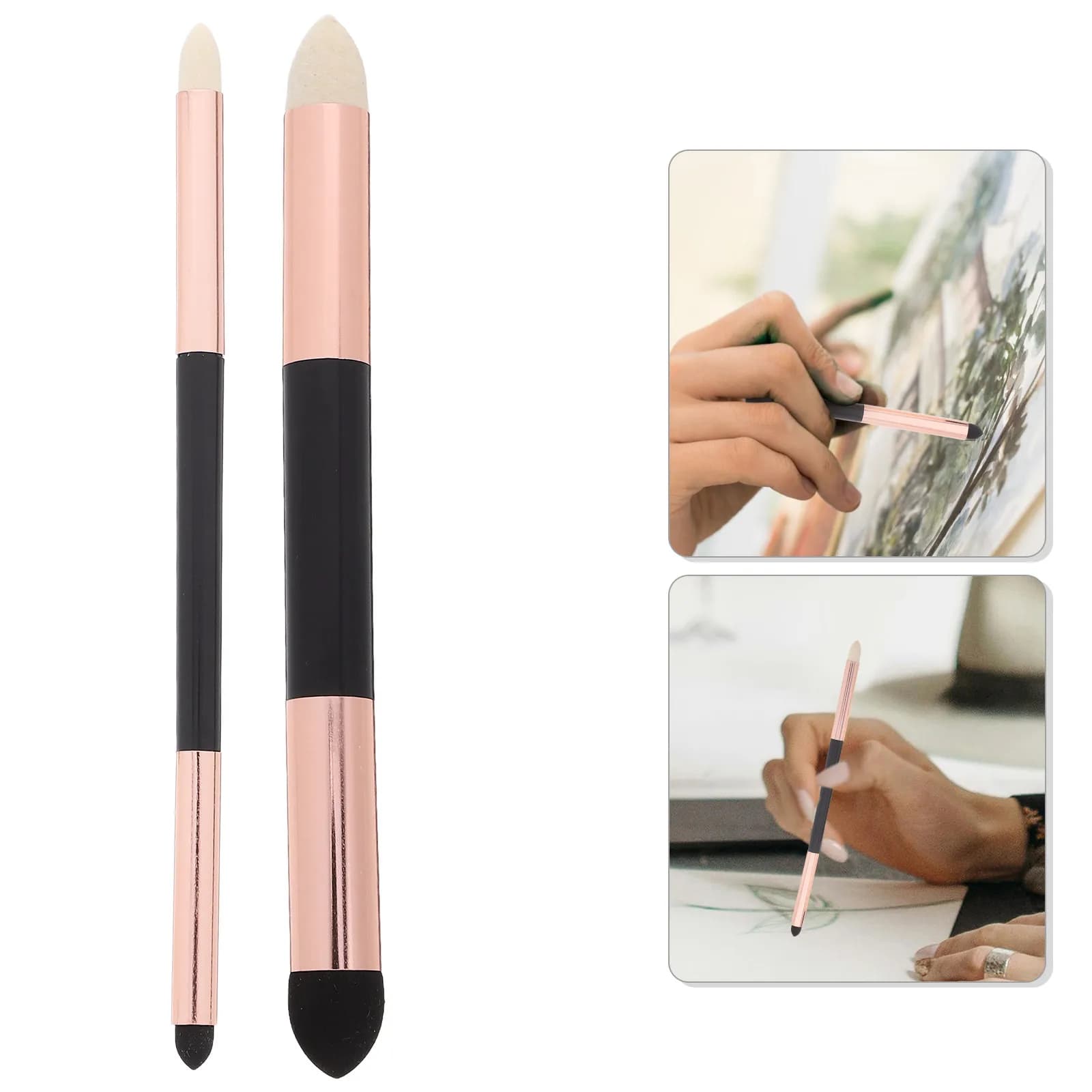 2Pcs Drawing Blending Pen Washable Double Ended Sketch Tool for Smooth Transitions Reusable Art Blender Portable Design