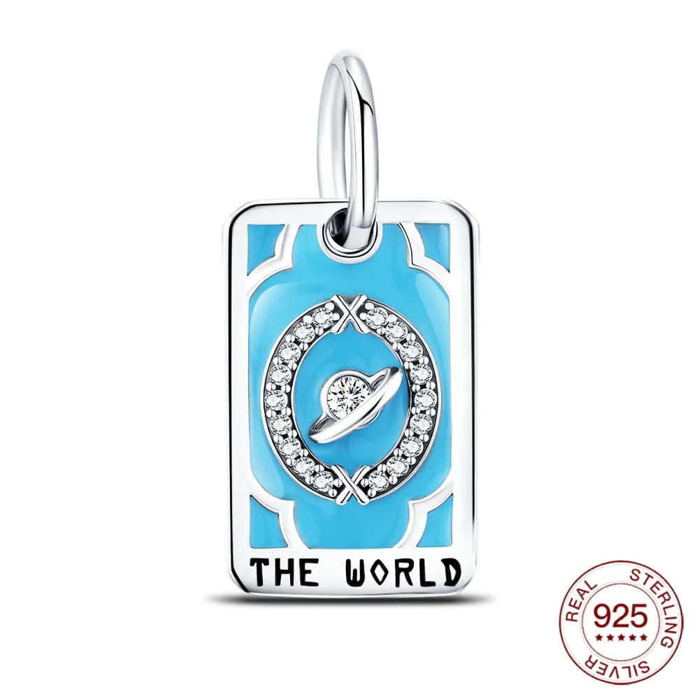 Nuovo ciondolo in argento sterling 925 con tarocchi 21 World Bead braccialetto originale gioielli di moda per le donne regalo di festa da indossare ogni giorno