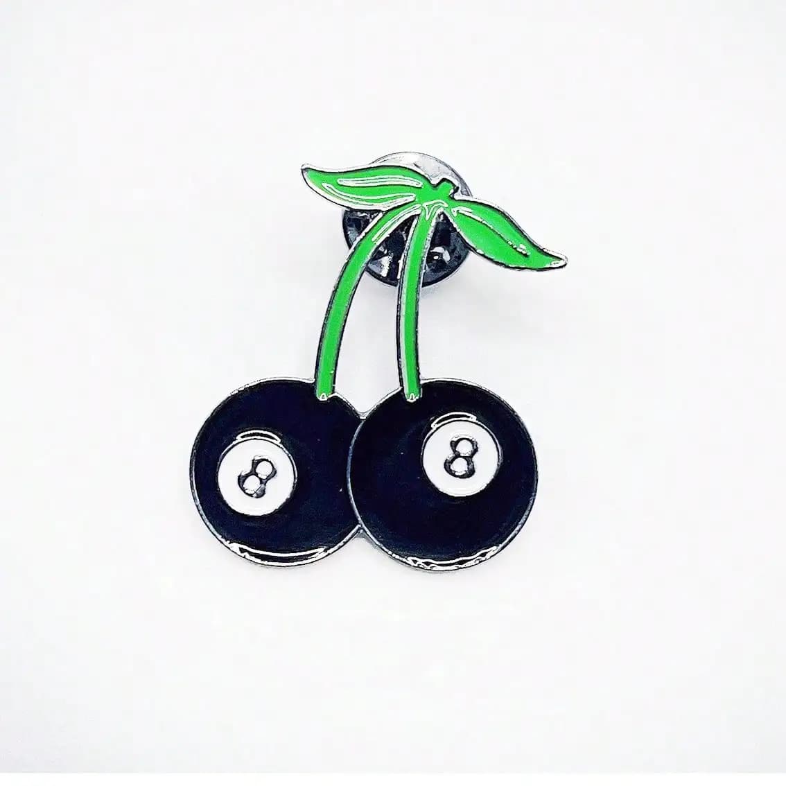 8 Ball Cherry Hard Enamel Pin Lapel Badge Brooch Lapel Jewelry Accessories For Clothing Backpack Jeans Valentine's Day Pin For Clothes Bag Charm School Kpop Teacher Supplies Bag Charms Cute Office Accessories Shirts Jacket Christmas Halloween Autumn