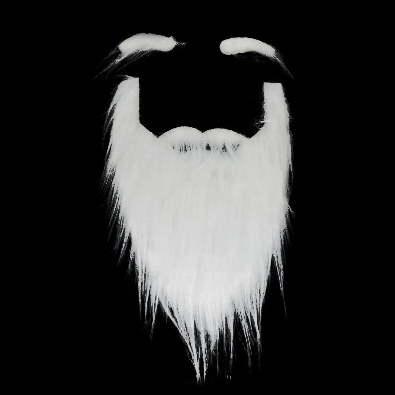 Barba di Babbo Natale, baffi, barba finta divertente, barba di Babbo Natale per adulti,