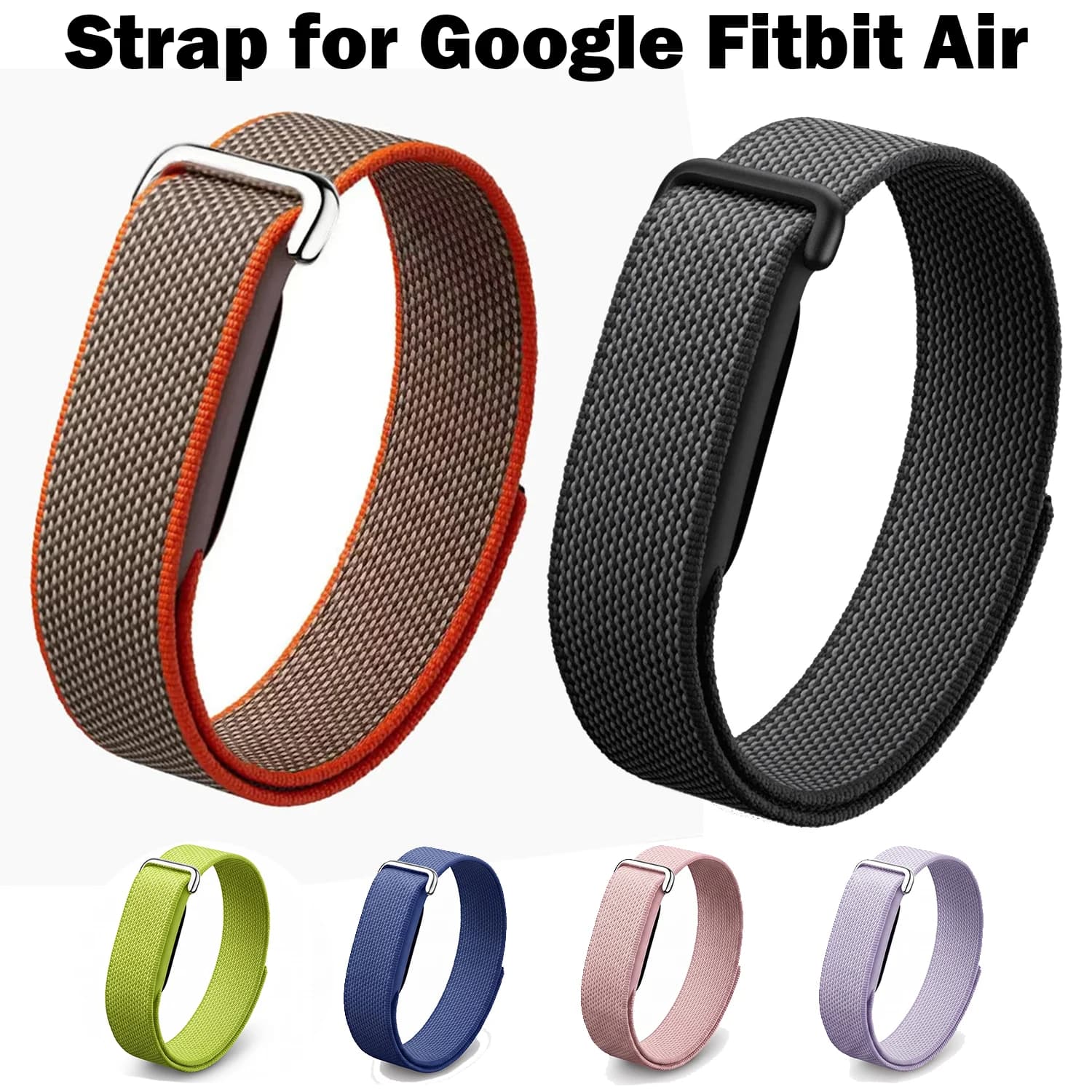 Nylon Loop Watch Strap for Google Fitbit Air Wristband Replacement Velcro Bracelet Breathable Quick-dry Fitbit Air Accessories