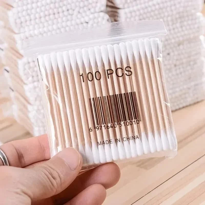 Precision pointed cotton sticks – Double end bamboo sticks for makeup, nail art and personal care