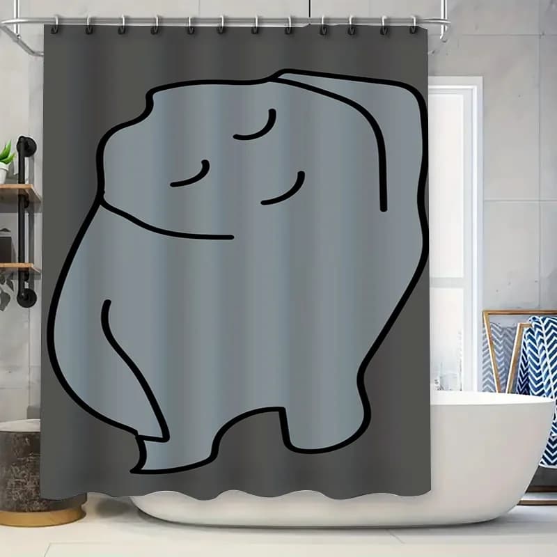 Decorazione moderna per il bagno: tenda da doccia con elefante blu, dimensioni extra large per vasca da bagno, tessuto impermeabile, facile da pulire.