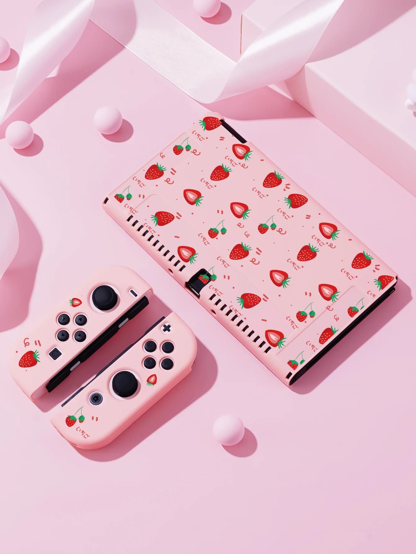 Custodia protettiva per fragole per Nintendo Switch OLED, accessori per giochi NS, guscio separabile portatile per NS Joycon, copertura per interruttore