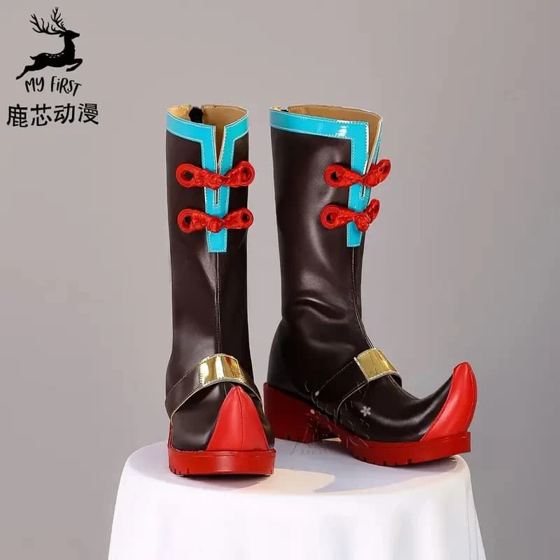 g'7,n\5;e,8\v,5/Identity V Game Painter Edgar Valden High Boots Cosplay Shoes Golden Frame Texture Halloween Anime Conf;4'v.7/n\