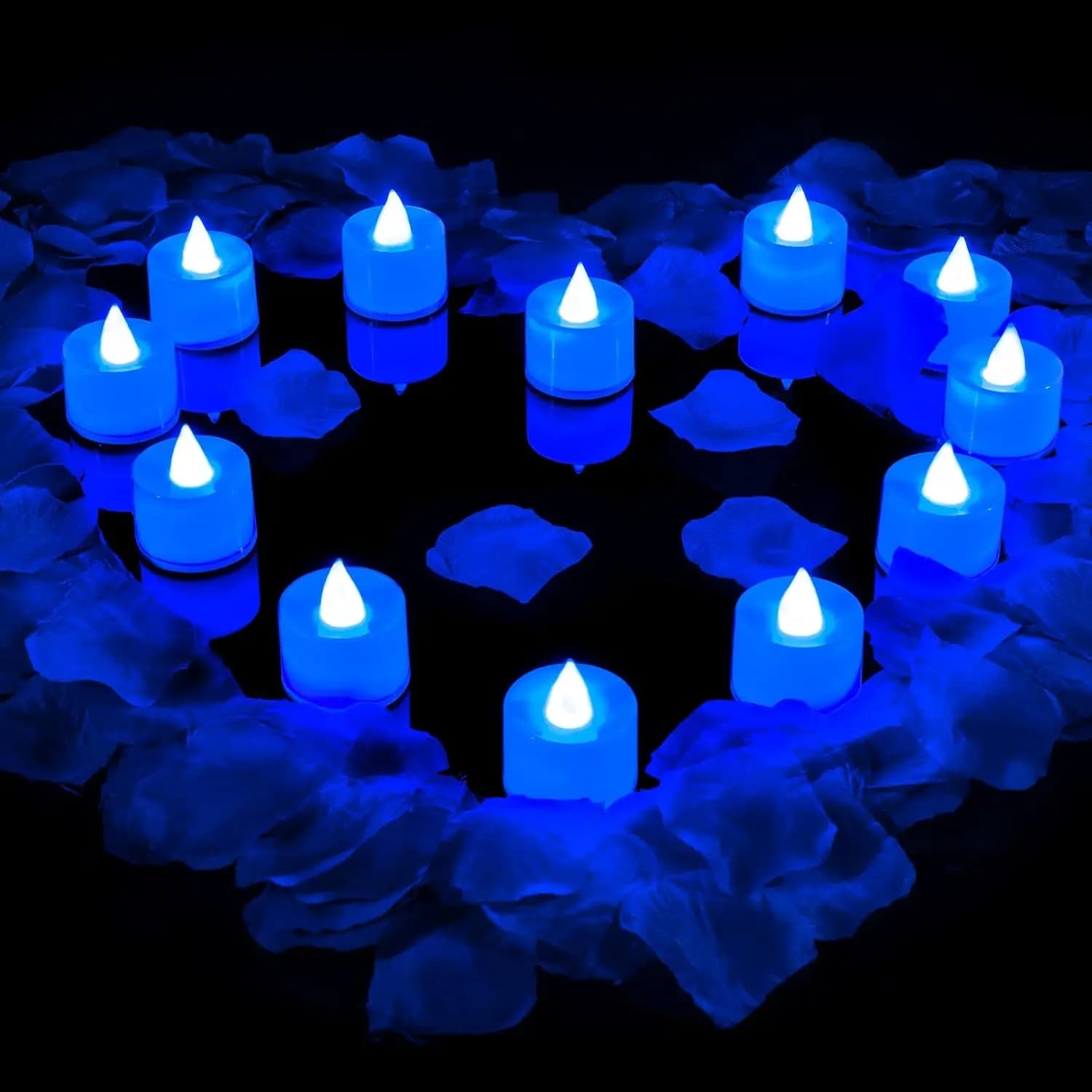 600 petali di rosa artificiali con 12 luci LED per serate romantiche, matrimoni, anniversari