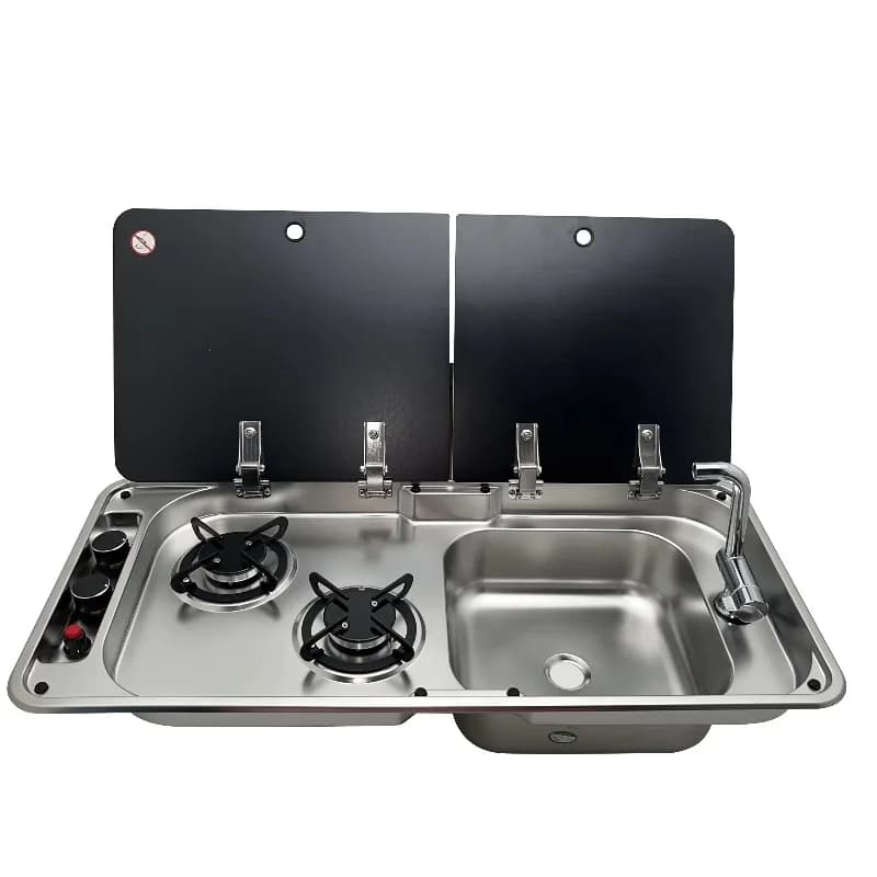 Stainless Steel Oven and Wash basin for Camper, Gas cooker LPG 2