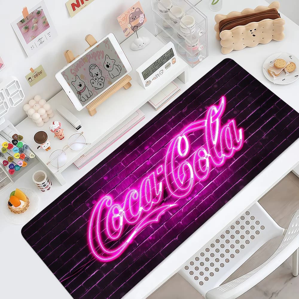 Mouse Soda Logo Pad Non-slip Lockedge Office Student Gaming Drink Thickened C-Coca Large Writing Cushion MousePad